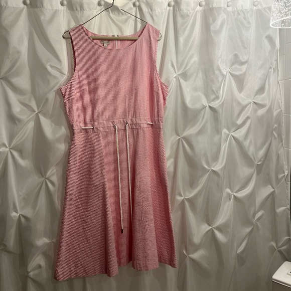 Talbots Pink and White Striped Garment - Picture 4 of 4